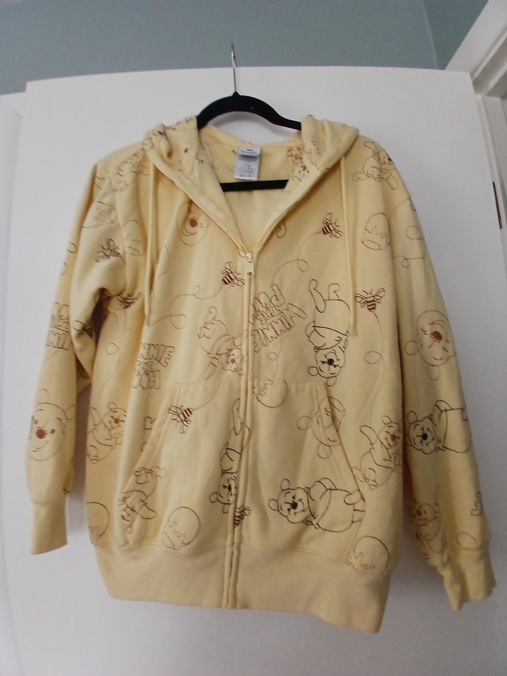 Disney Yellow Winnie the Pooh Zip Hoodie
